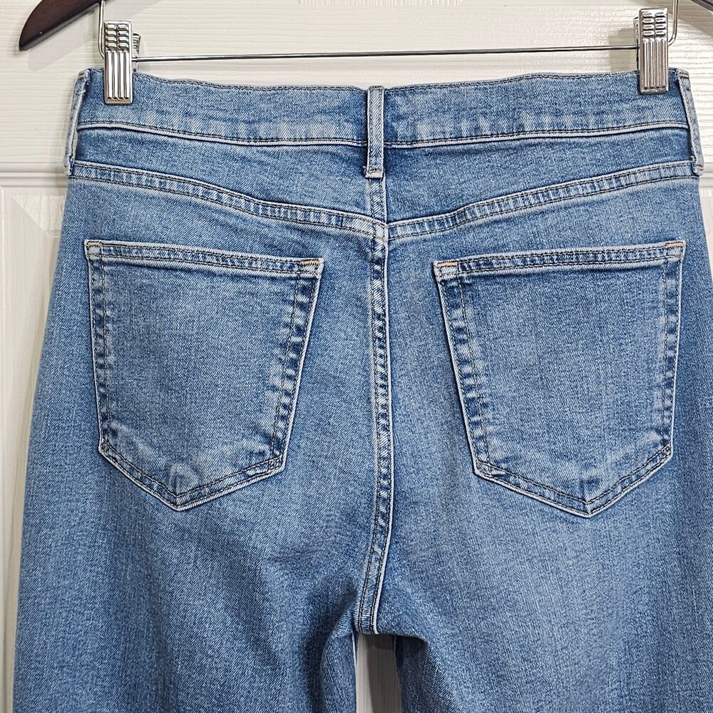 Gap 70s Flare High Rise Jeans Womens 28 Short Blue Colorblock Panel Denim - Picture 4 of 8
